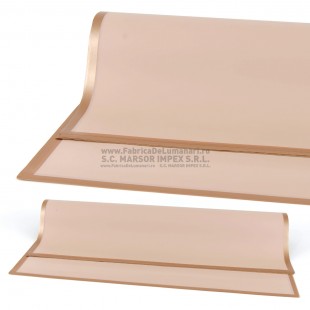 Celofan nude cu bordura aurie 58x58 cm 20 coli